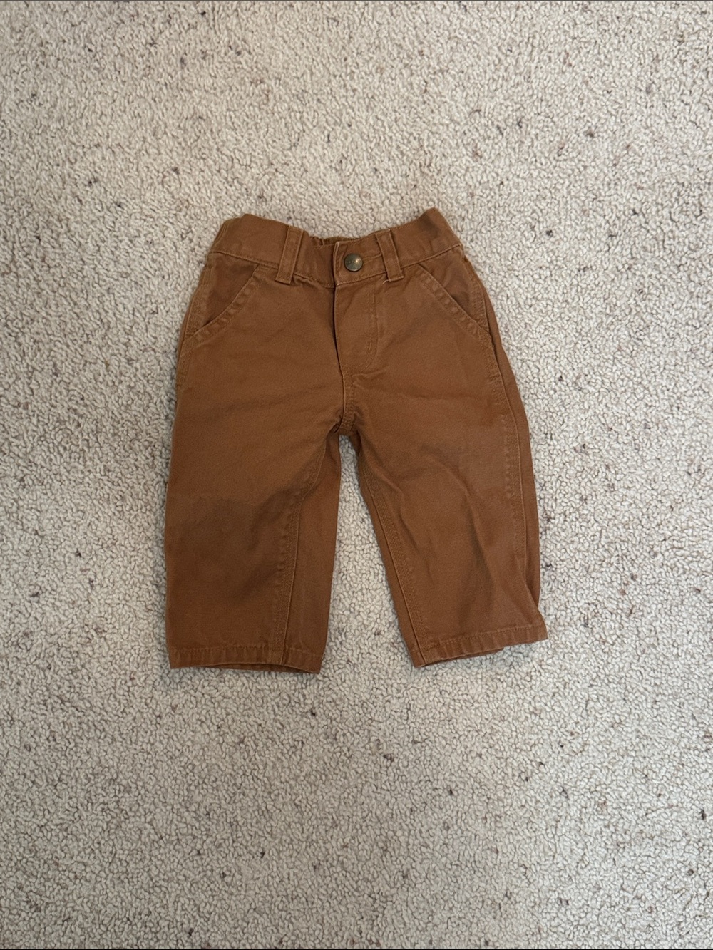 Carhartt Toddler Brown Straight-Leg Chore Pants
